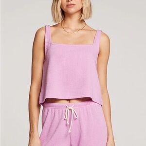 Saltwater LUXE Lavender Ribbed Top Size XS